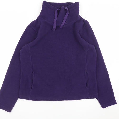 Cotton Traders Womens Purple Fleece Pullover Sweatshirt Size L