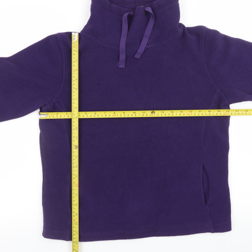 Cotton Traders Womens Purple Fleece Pullover Sweatshirt Size L
