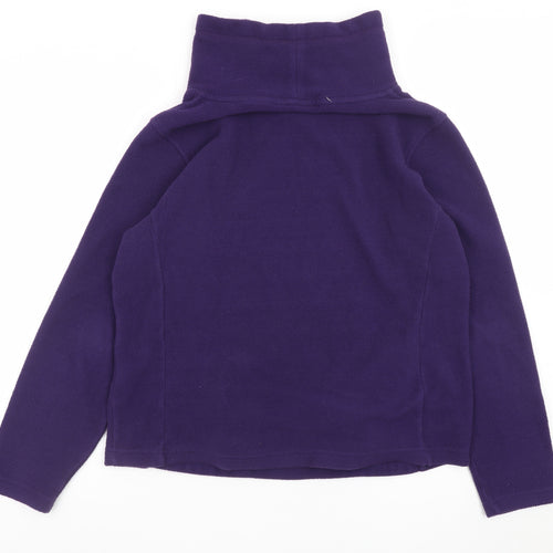 Cotton Traders Womens Purple Fleece Pullover Sweatshirt Size L