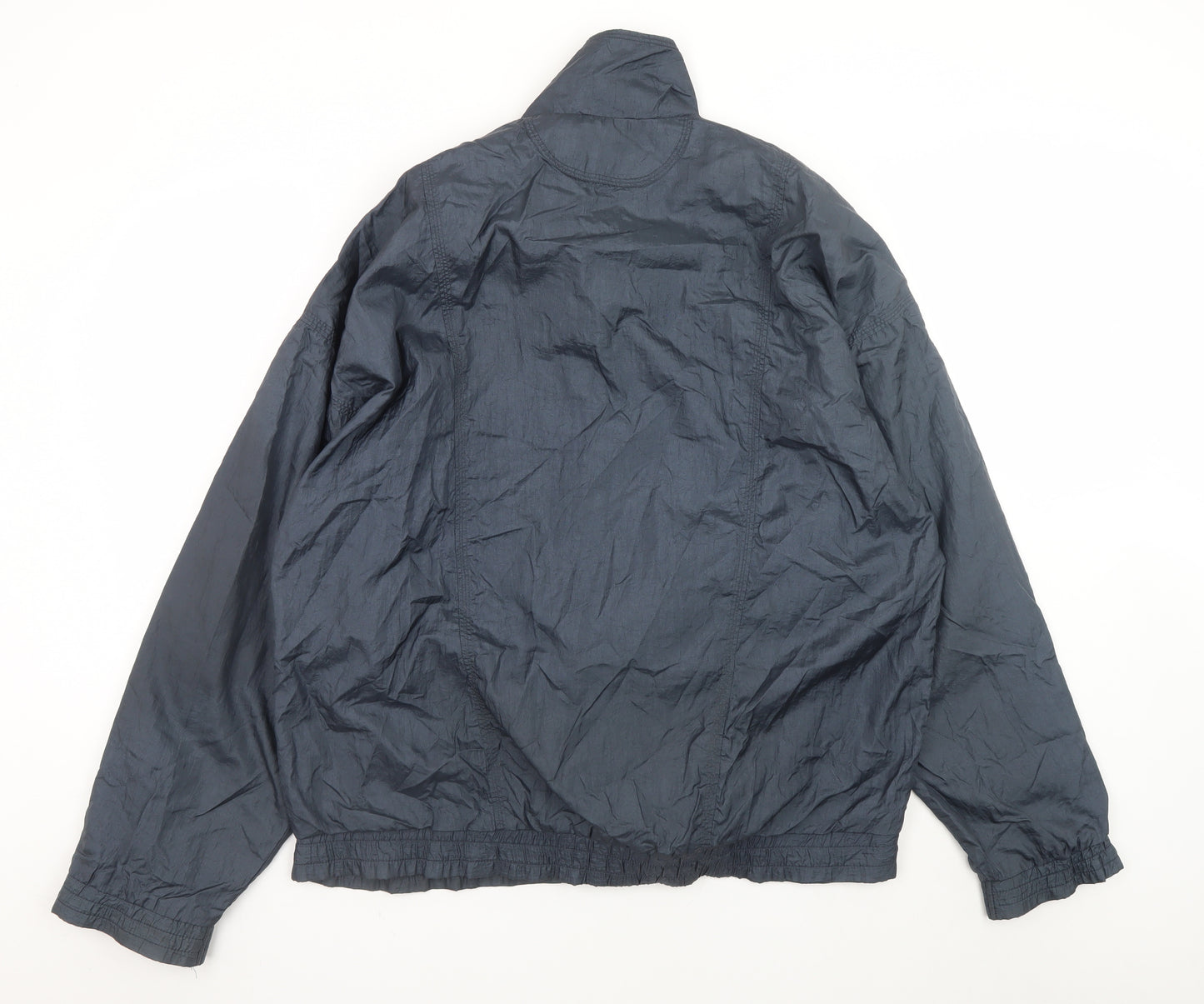 Puma Mens Blue 3XL Windbreaker Jacket with Logo Zip Pockets