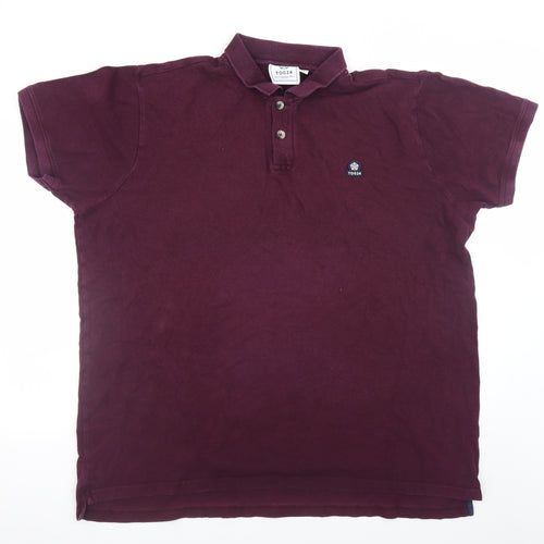 TOG24 Men's Purple 3XL Cotton Short Sleeve Polo Shirt