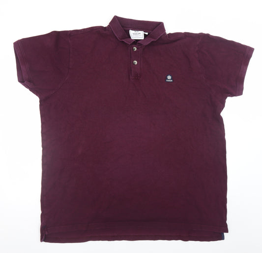 TOG24 Men's Purple 3XL Cotton Short Sleeve Polo Shirt