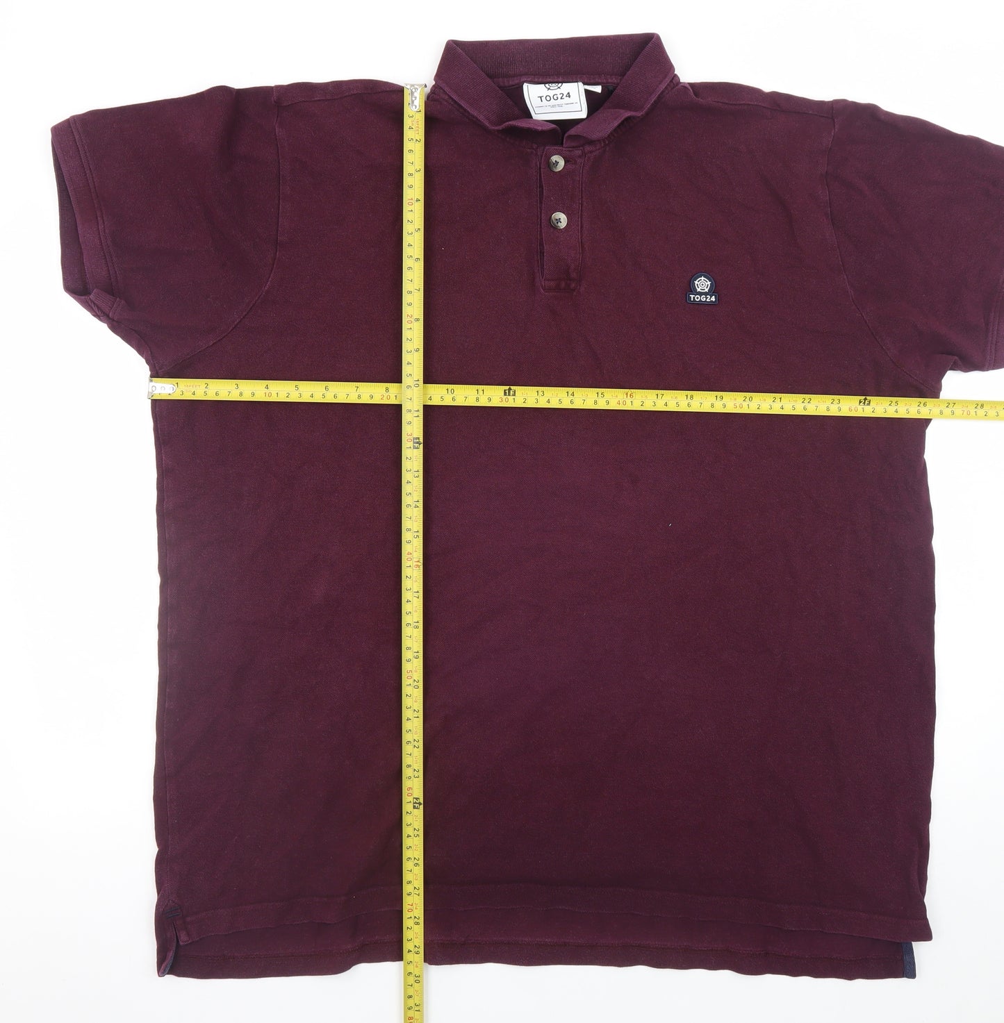 TOG24 Men's Purple 3XL Cotton Short Sleeve Polo Shirt