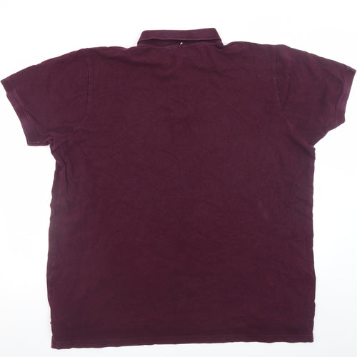TOG24 Men's Purple 3XL Cotton Short Sleeve Polo Shirt