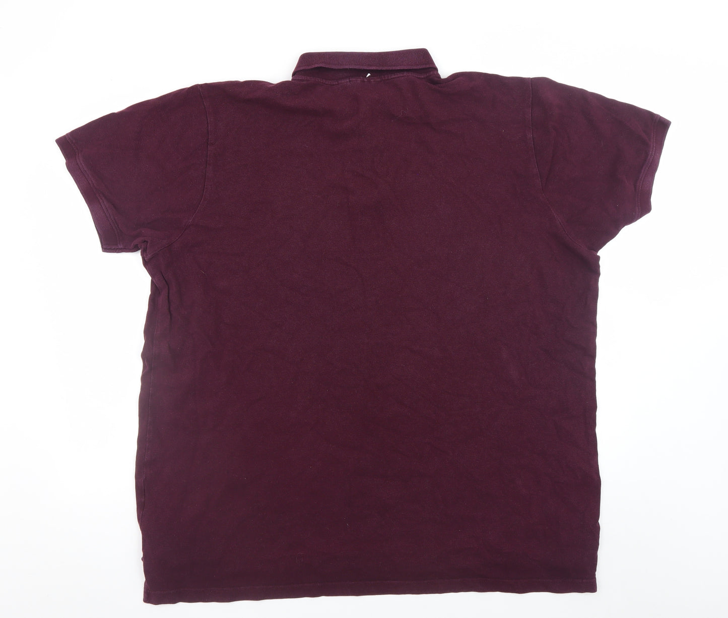 TOG24 Men's Purple 3XL Cotton Short Sleeve Polo Shirt