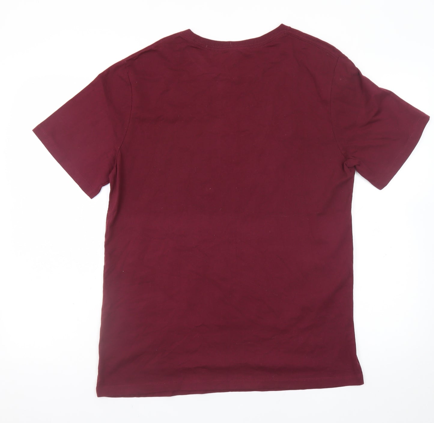 RVCA Men's Red Graphic Logo Cotton T-Shirt Size M