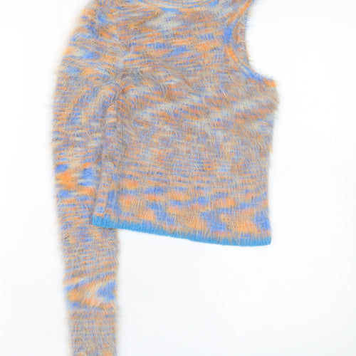 Andersson Bell Women's Multicoloured Fuzzy Asymmetric Mohair Jumper S