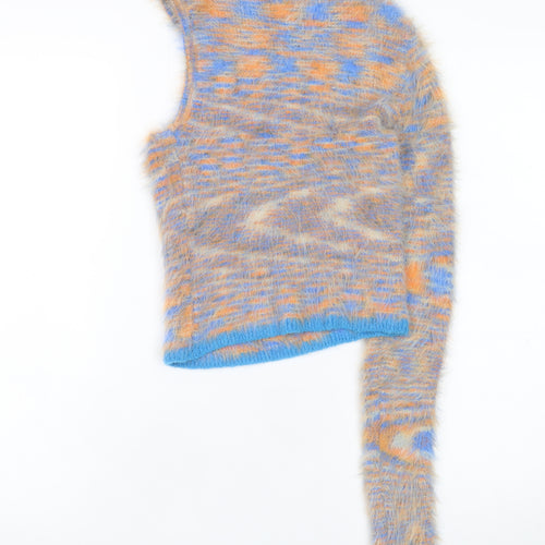 Andersson Bell Women's Multicoloured Fuzzy Asymmetric Mohair Jumper S