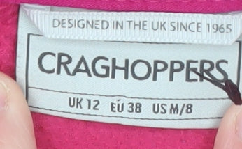 Craghoppers Womens Pink Fleece 1/2 Zip Pullover Sweatshirt UK 12