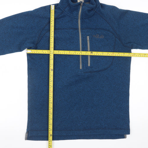 Rab Mens Blue Fleece 1/4 Zip Pullover Sweatshirt Size S