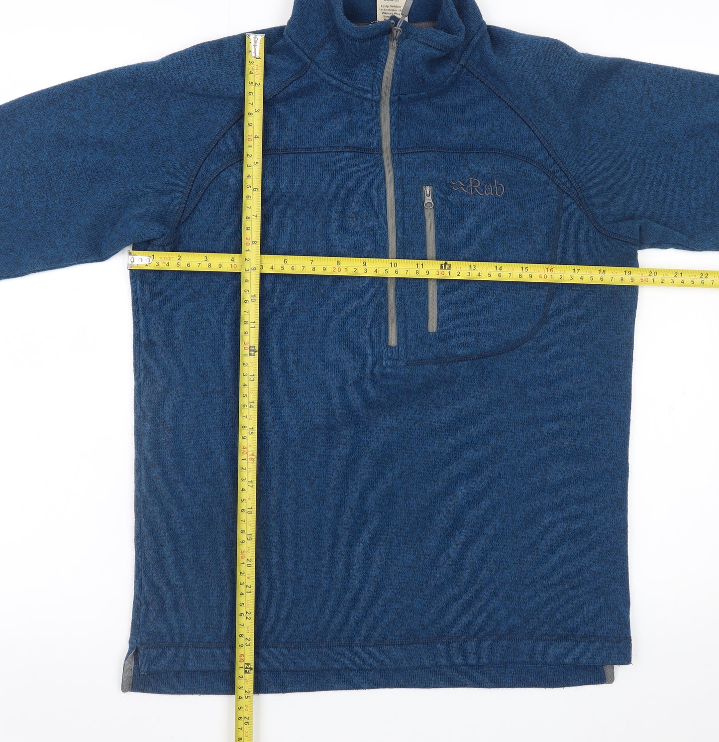 Rab Mens Blue Fleece 1/4 Zip Pullover Sweatshirt Size S