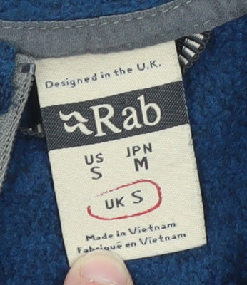 Rab Mens Blue Fleece 1/4 Zip Pullover Sweatshirt Size S