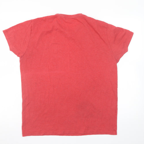 Cedarwood State Men's Red Athletics Graphic Cotton T-Shirt Size M