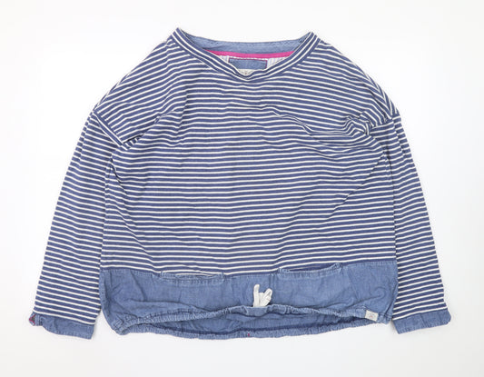 Joules Womens Blue White Striped Long Sleeve Cotton Tunic UK 20