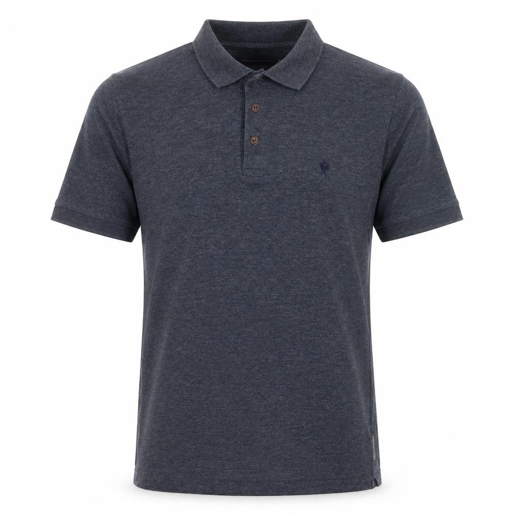 Front view of French Connection Men's Grey Cotton Blend Polo Shirt S