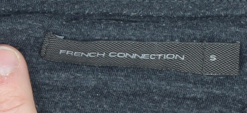French Connection Men's Grey Cotton Blend Polo Shirt S