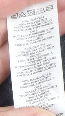 French Connection Men's Grey Cotton Blend Polo Shirt S