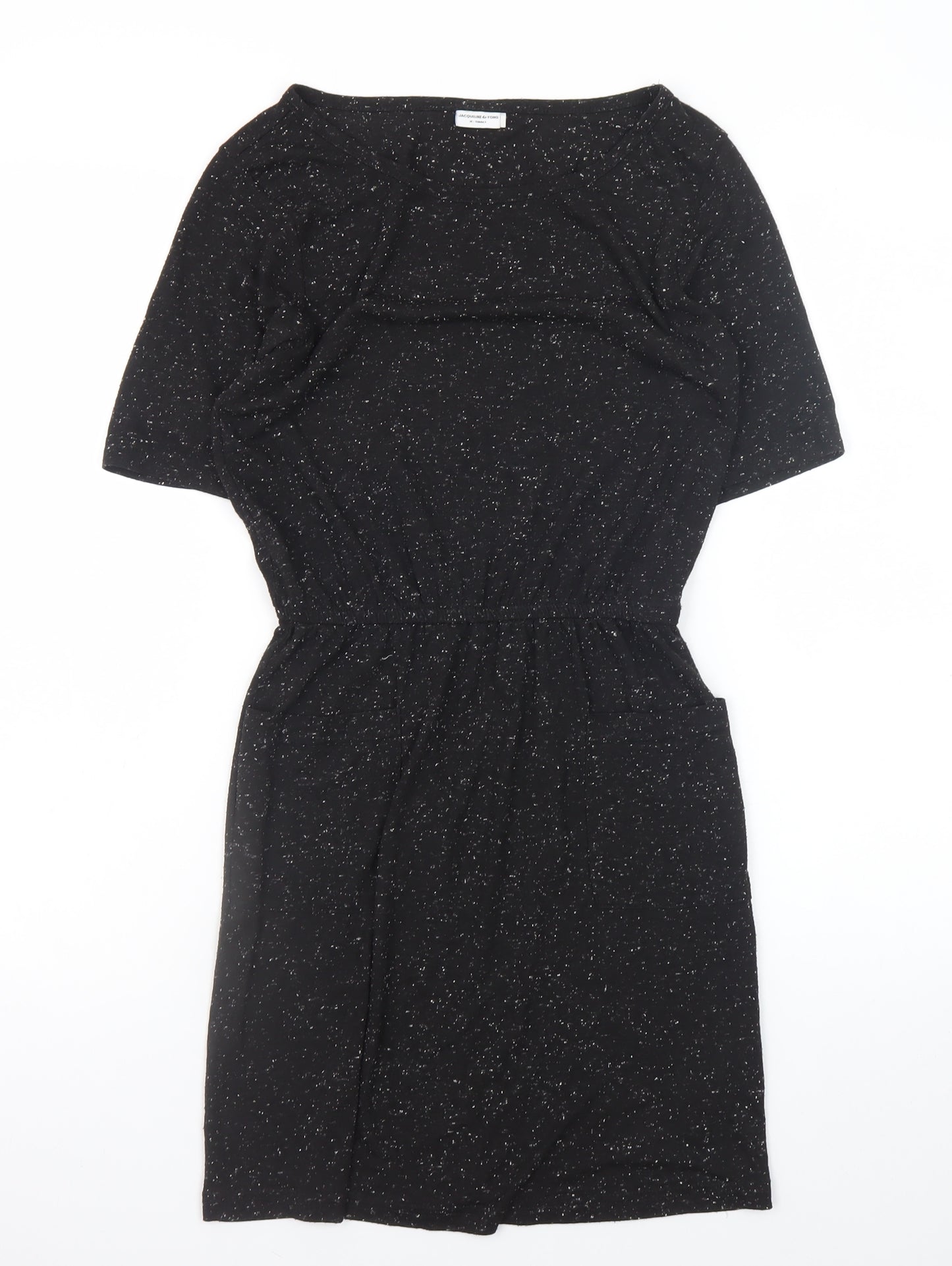Jacqueline de Yong Womens Black XS Knee Length Shift Dress