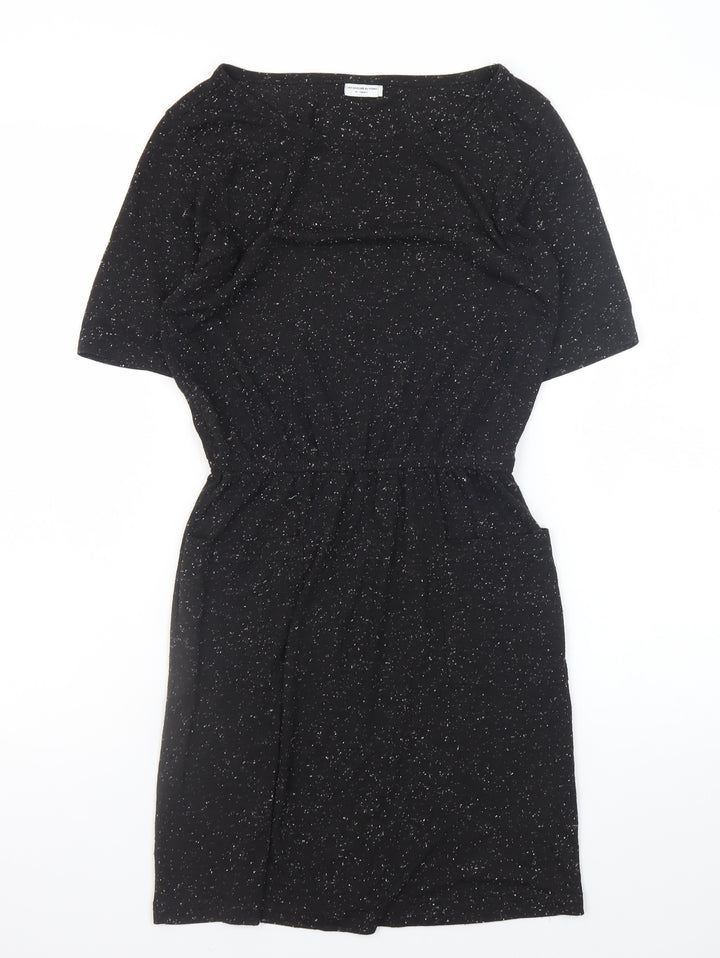 Jacqueline de Yong Womens Black XS Knee Length Shift Dress
