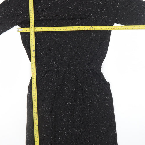 Jacqueline de Yong Womens Black XS Knee Length Shift Dress