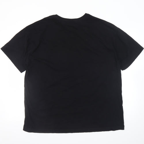 River Island Men’s Black R.I Active Cotton Graphic Crew Neck T-Shirt Size L