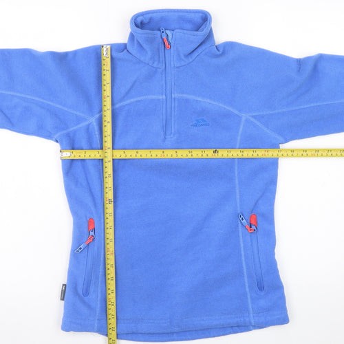 Trespass Womens Blue Fleece Pullover Sweatshirt XS 1/2 Zip Outdoor