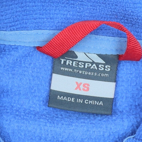 Trespass Womens Blue Fleece Pullover Sweatshirt XS 1/2 Zip Outdoor
