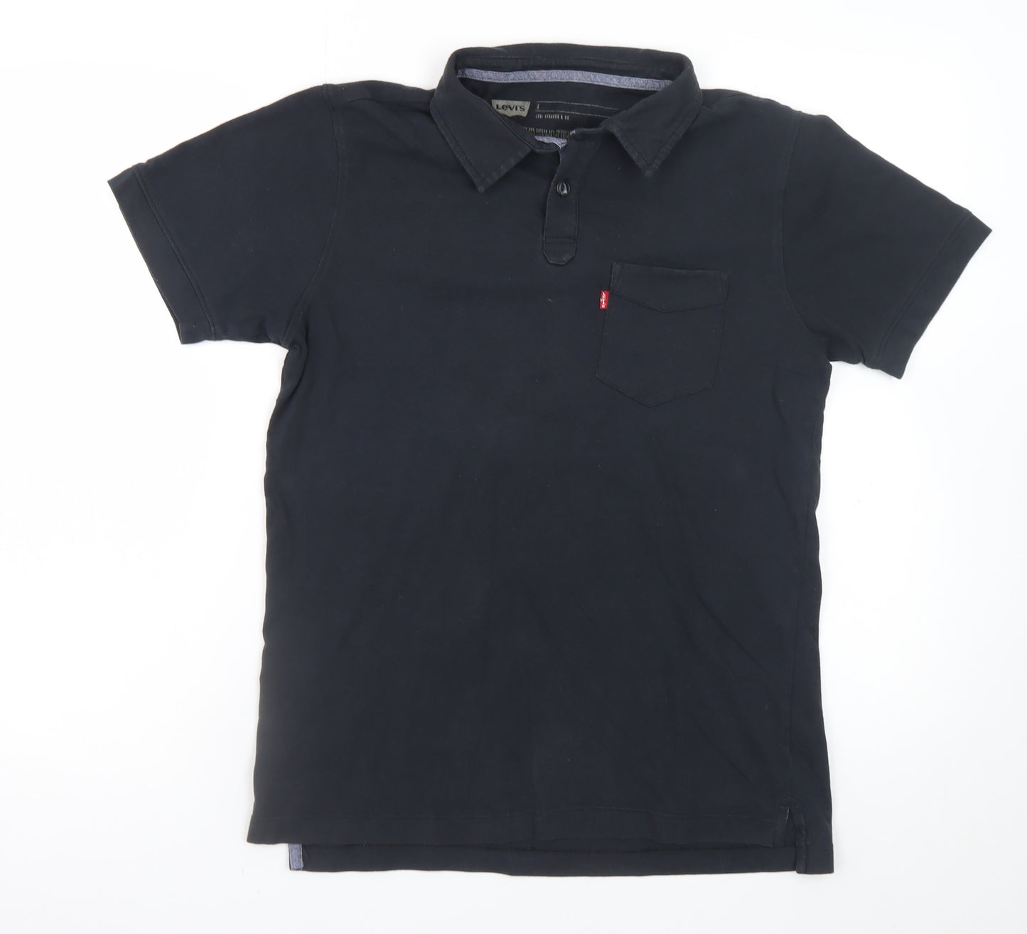 Levi's Men's Black Short Sleeve Cotton Polo Shirt Size S
