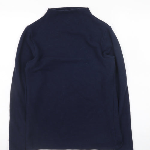Marks and Spencer Women Navy Blue Fleece Pullover Sweatshirt Size M