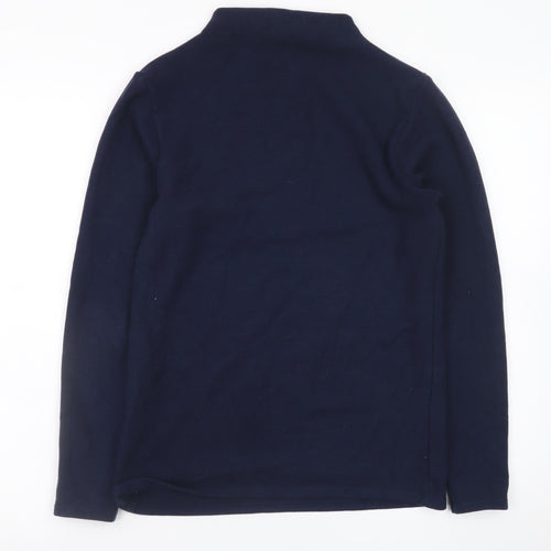 Marks and Spencer Women Navy Blue Fleece Pullover Sweatshirt Size M