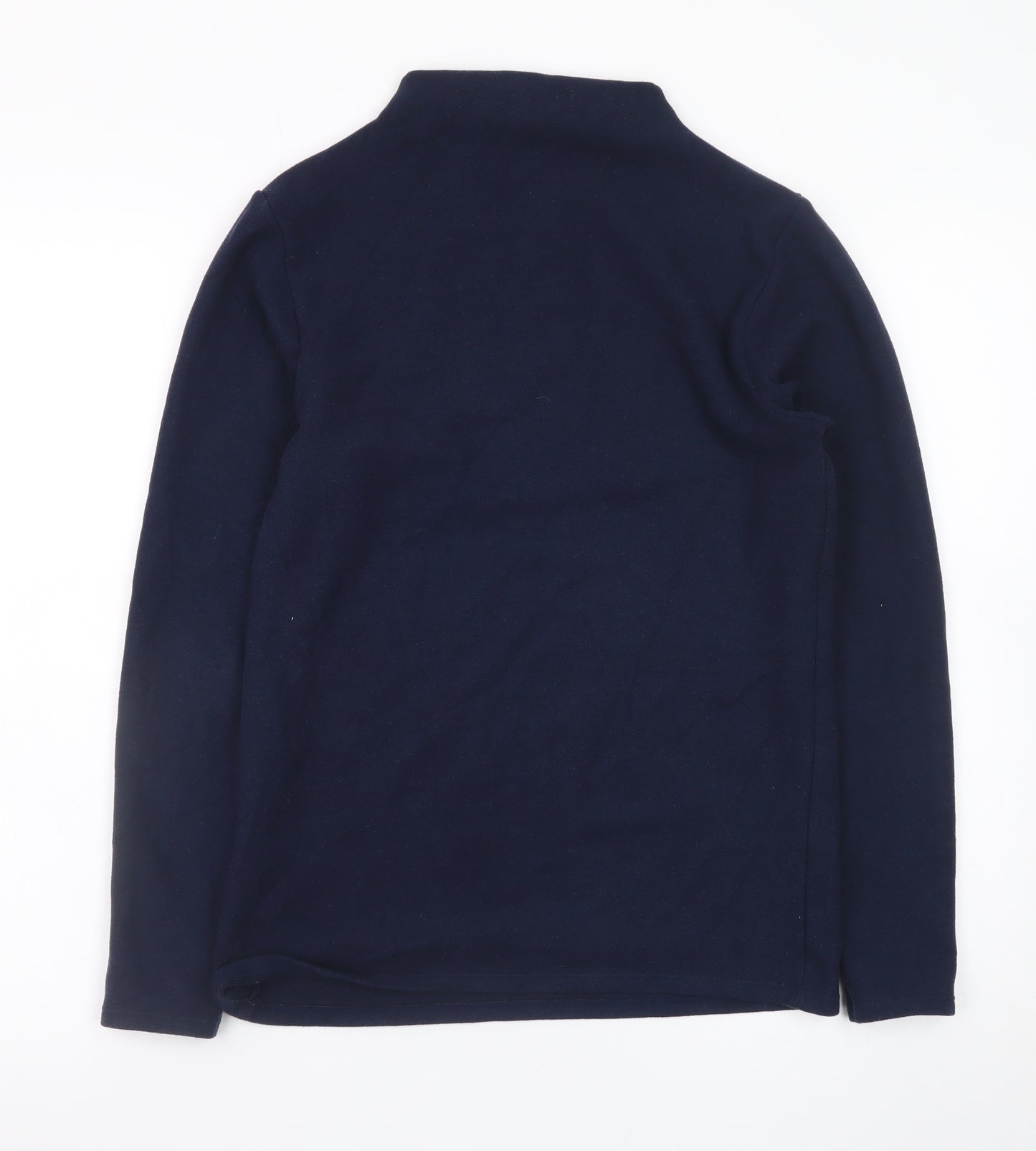 Marks and Spencer Women Navy Blue Fleece Pullover Sweatshirt Size M