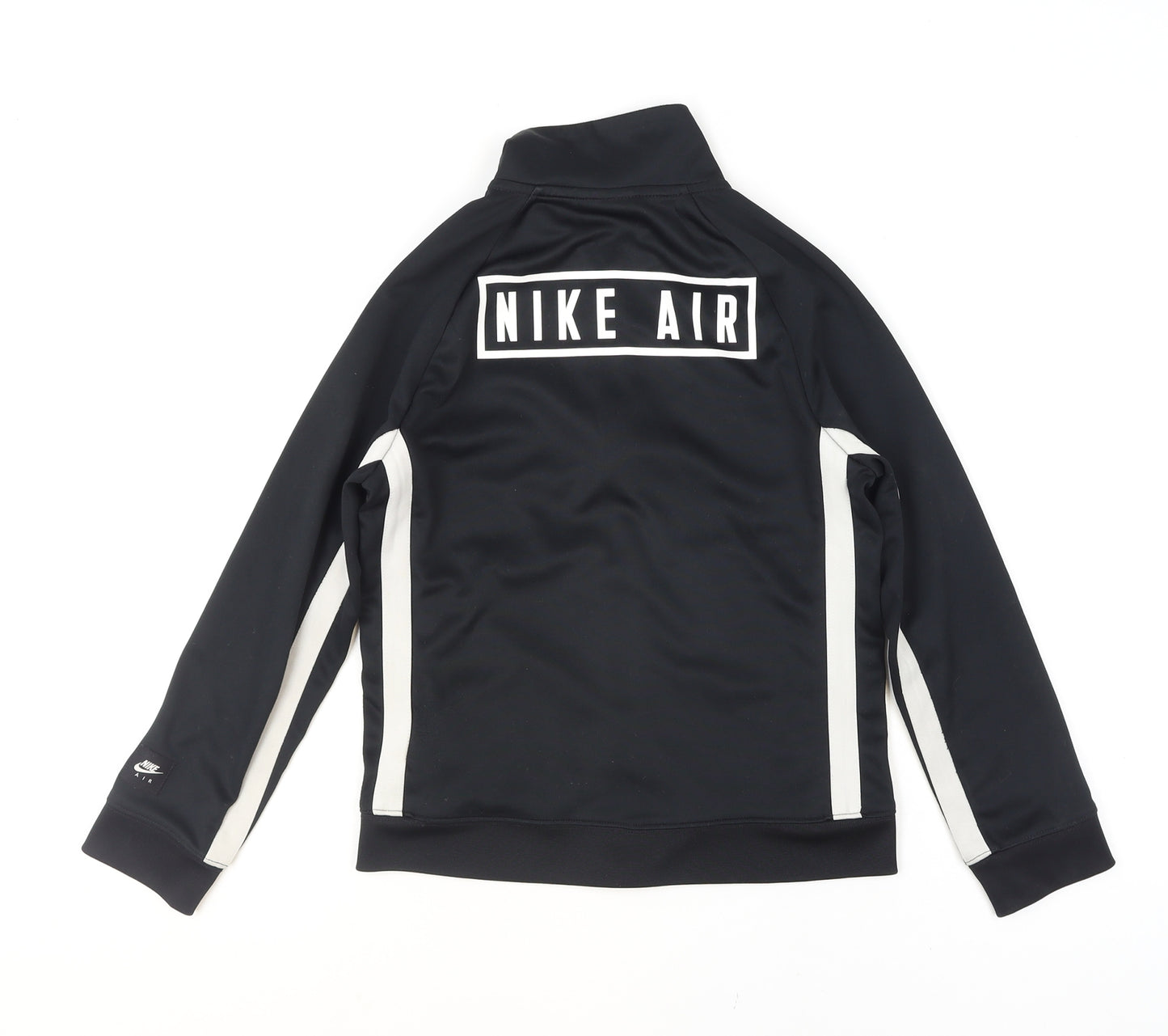 Nike Girls Black Track Jacket 11-12 Years Full Zip Polyester Athletic Style