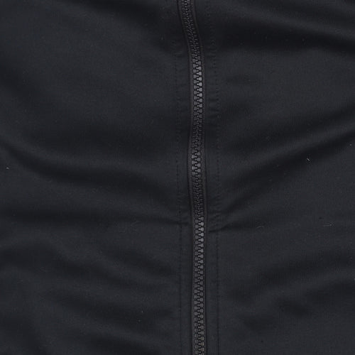 Nike Girls Black Track Jacket 11-12 Years Full Zip Polyester Athletic Style