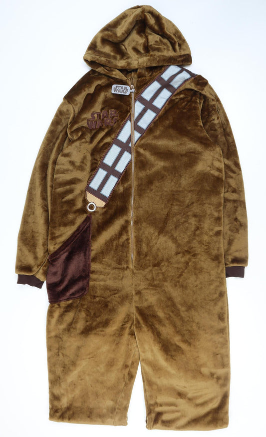 Star Wars Men’s Brown 2XL Chewbacca Hooded One Piece Pyjama