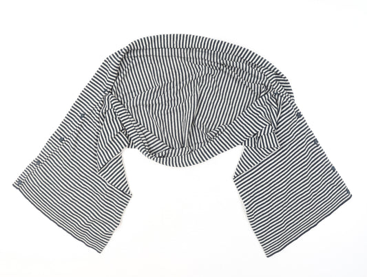 Seasalt Women Blue Striped Knit Shrug One Size Nautical Cotton