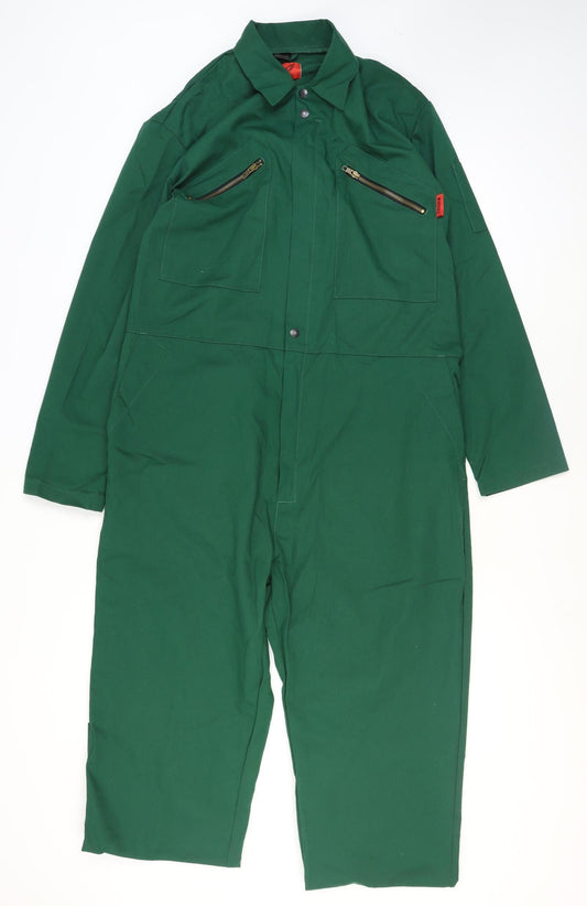 Trojan Men's Green Cargo Workwear Trousers L Regular Fit