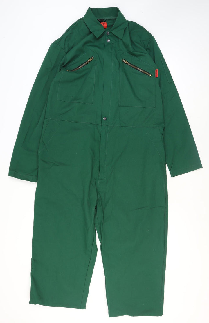 Trojan Men's Green Cargo Workwear Trousers L Regular Fit
