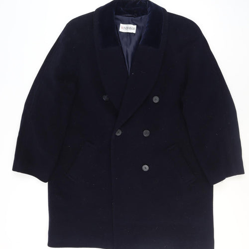 Windsmoor Women's Blue Wool Overcoat Size 16 Lined Classic Style