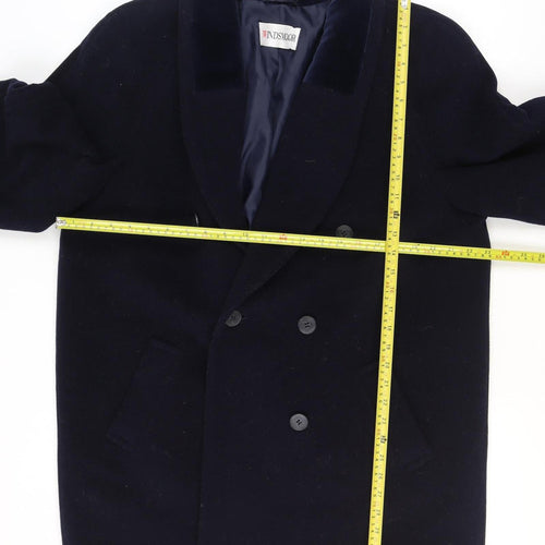 Windsmoor Women's Blue Wool Overcoat Size 16 Lined Classic Style