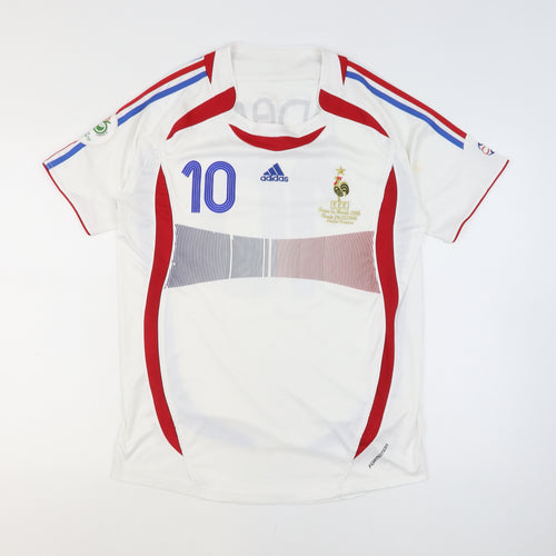 Adidas France 2006 Zidane #10 Men's White Home Football Shirt M
