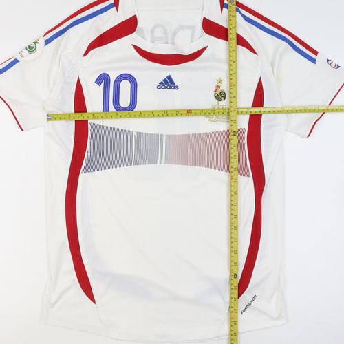 Adidas France 2006 Zidane #10 Men's White Home Football Shirt M