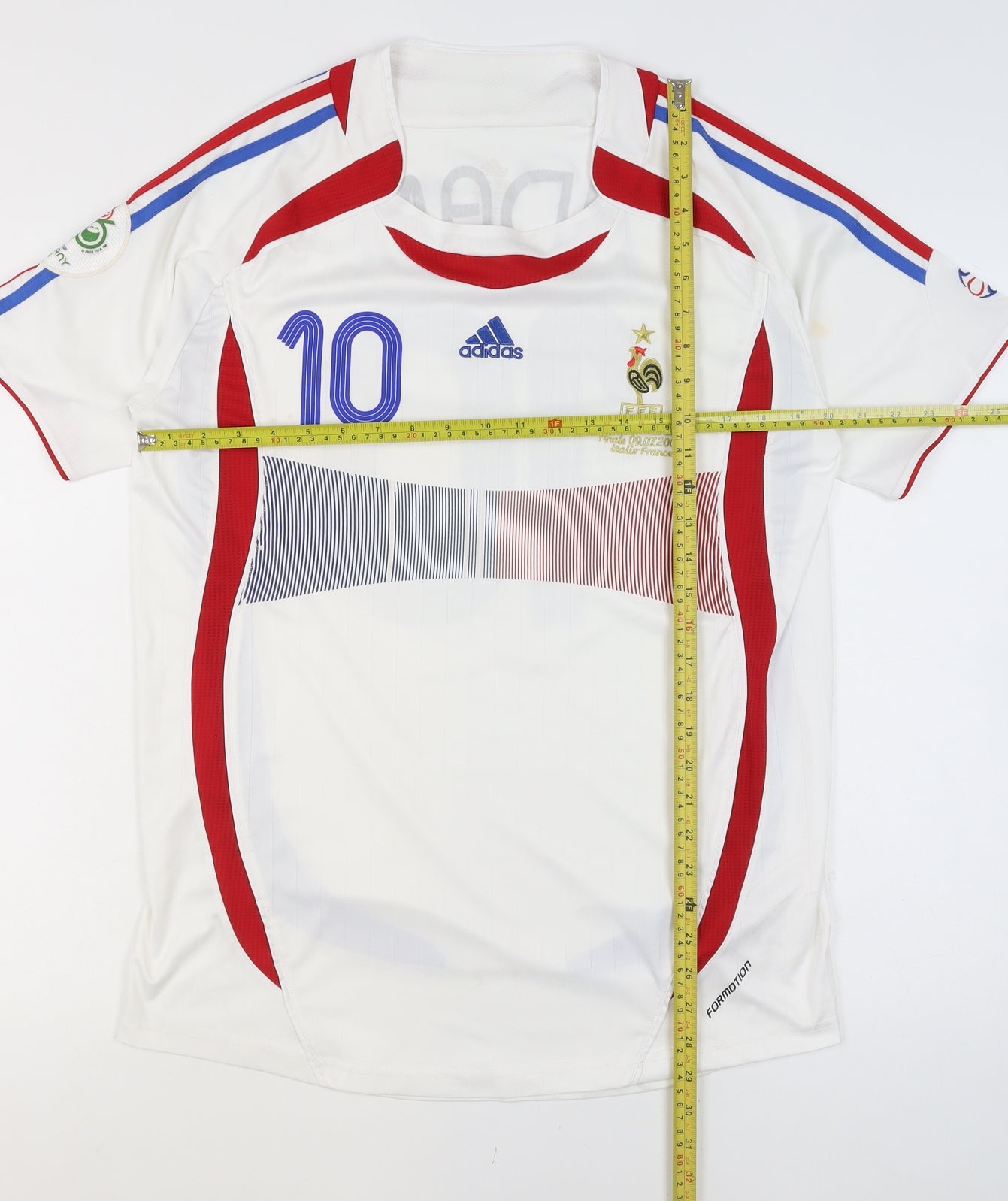 Adidas France 2006 Zidane #10 Men's White Home Football Shirt M