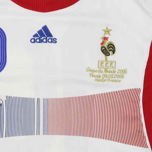 Adidas France 2006 Zidane #10 Men's White Home Football Shirt M
