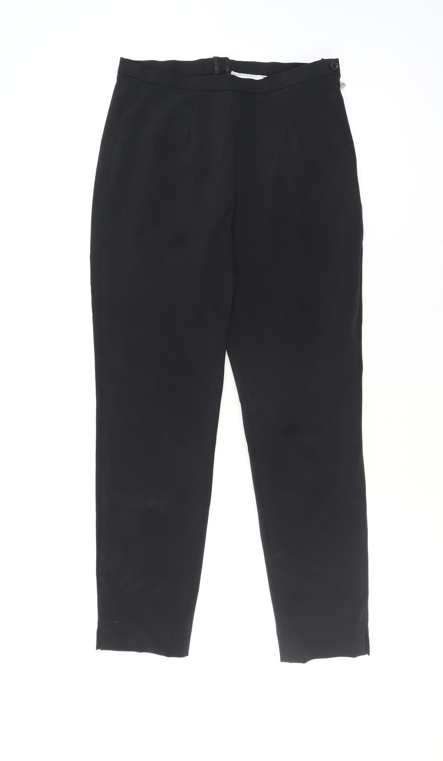 Susan Graf Women's Black Tapered Polyester Trousers Size 16