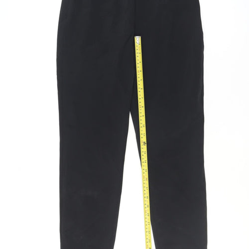 Susan Graf Women's Black Tapered Polyester Trousers Size 16