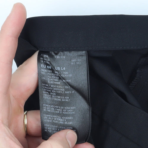 Susan Graf Women's Black Tapered Polyester Trousers Size 16