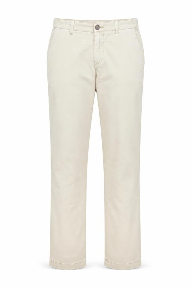 Front view of Gap Women Beige Chino Trousers, size 4, Regular Cotton Stretch