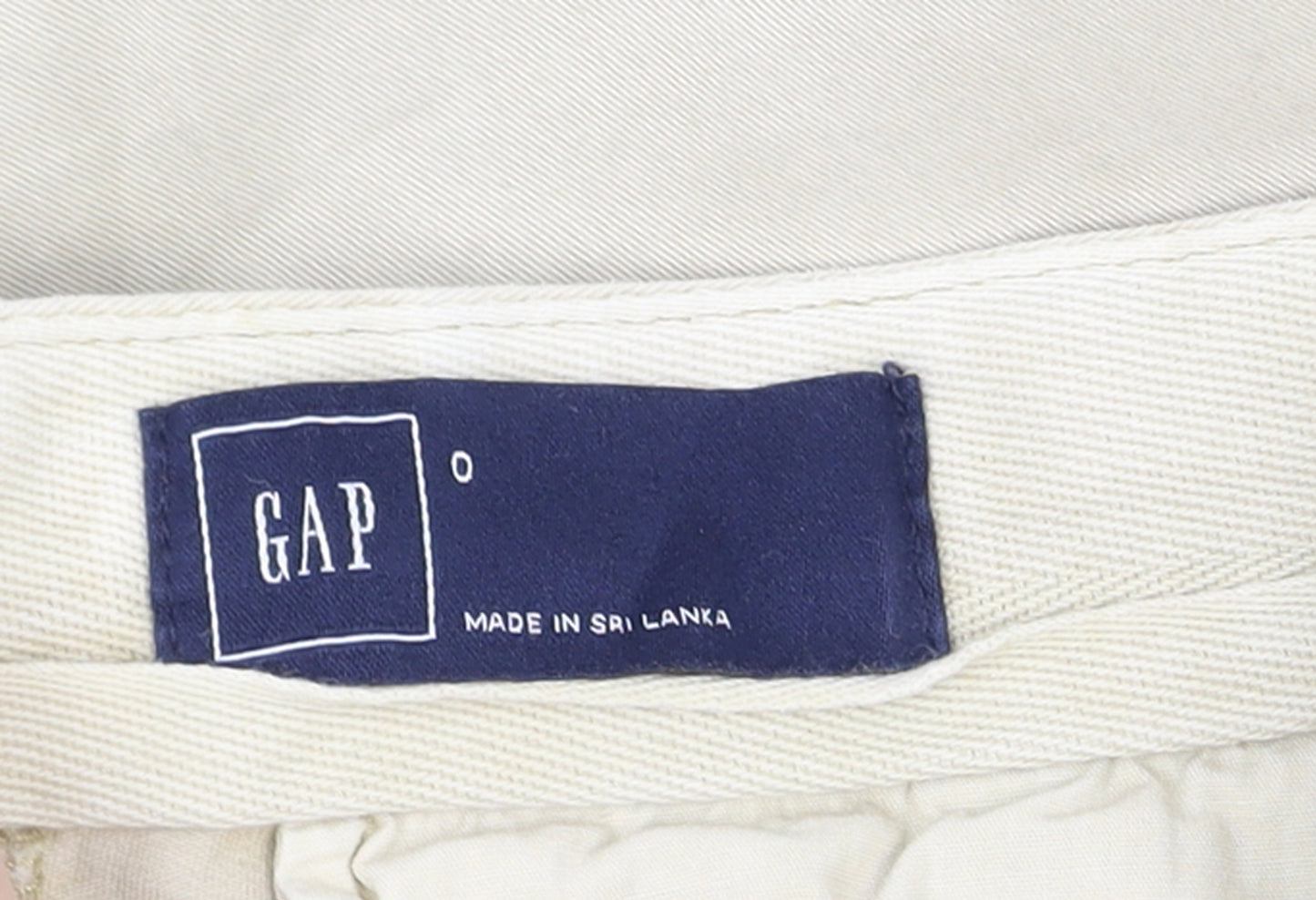 GAP Women Beige Chino Trousers Size 4 Regular Cotton Stretch