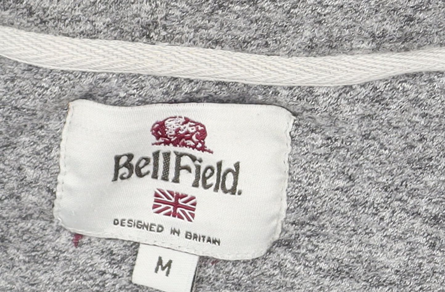 BellField Men's Grey Full Zip Hoodie Size M Casual Fleece