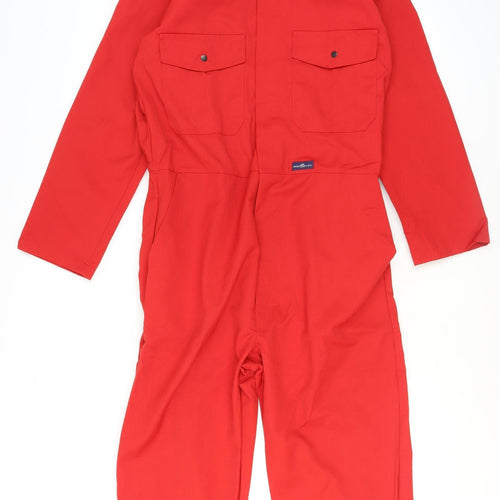 Work King Men Red Regular Fit Cargo Workwear Trousers S